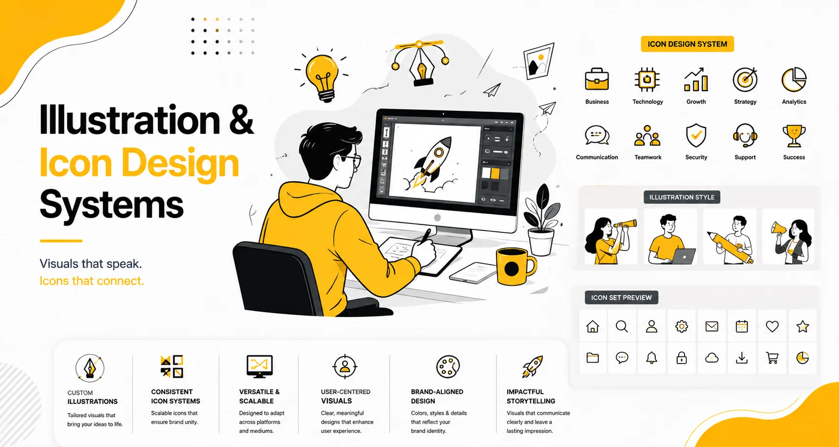 Illustration and Icon Design by Sampark Group